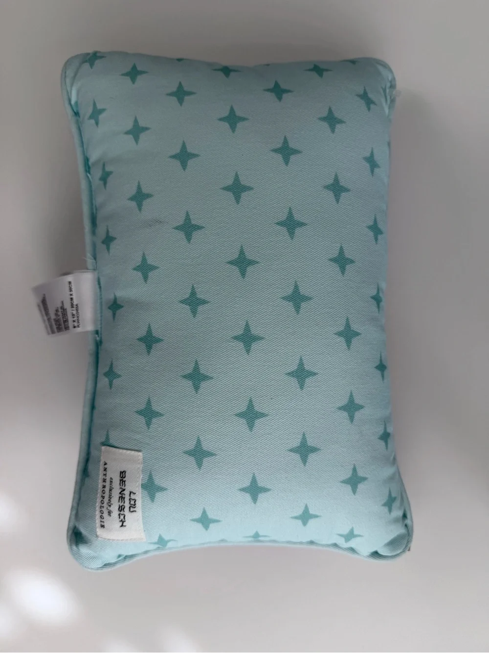 Lou Benesch Anthropologie Stargazer Zodiac Gemini Embroidered Mini Accent Pillow